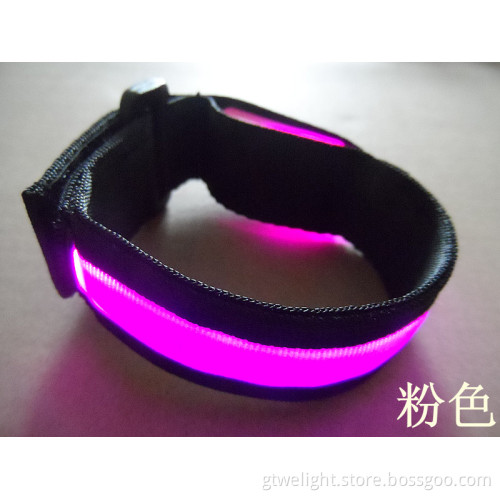 LED Light up Bracelet with Logo Available Pink